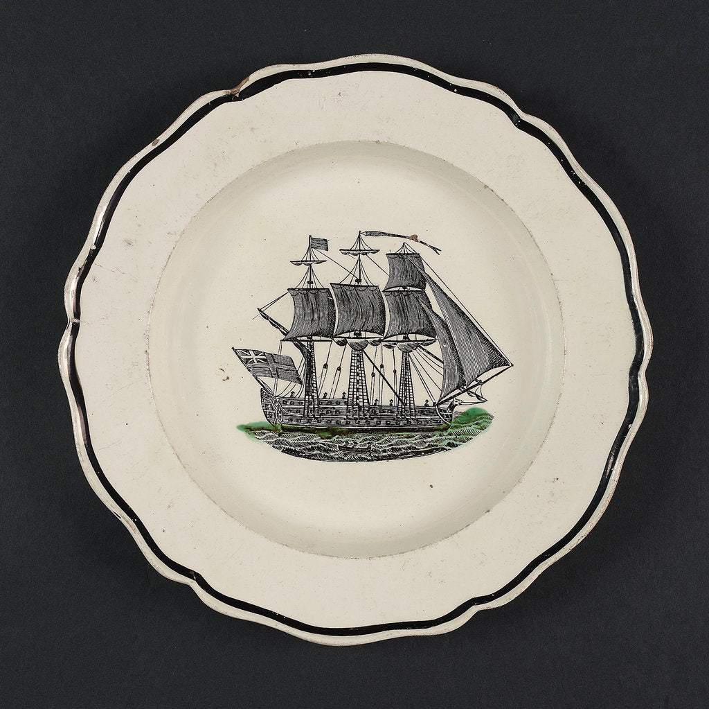 Detail of Creamware plate by unknown