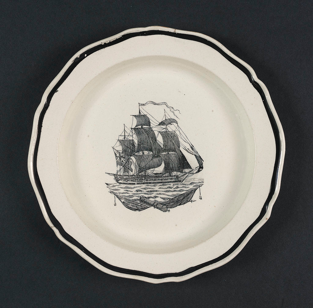 Detail of Creamware plate by unknown