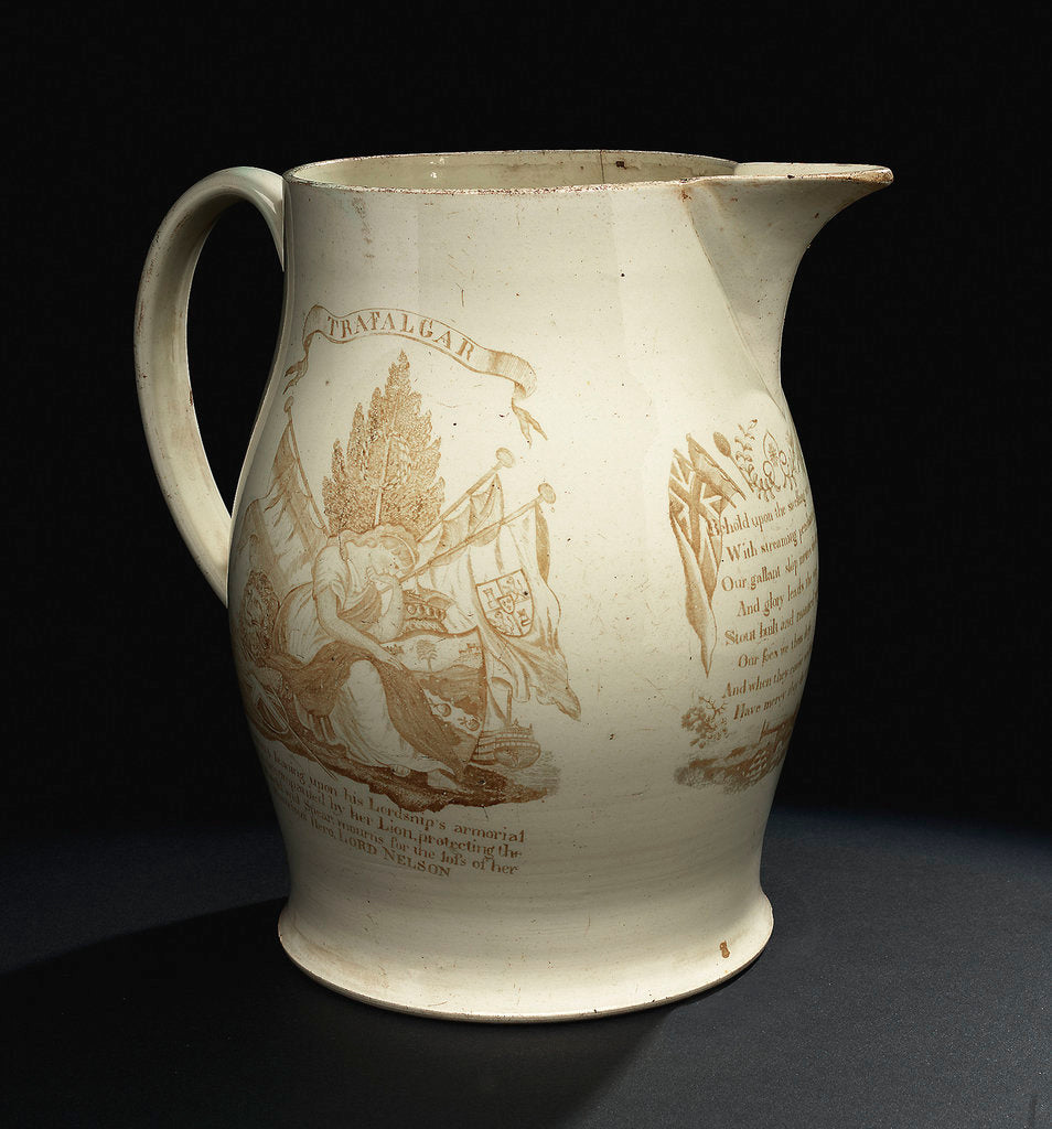 Detail of Creamware jug by unknown