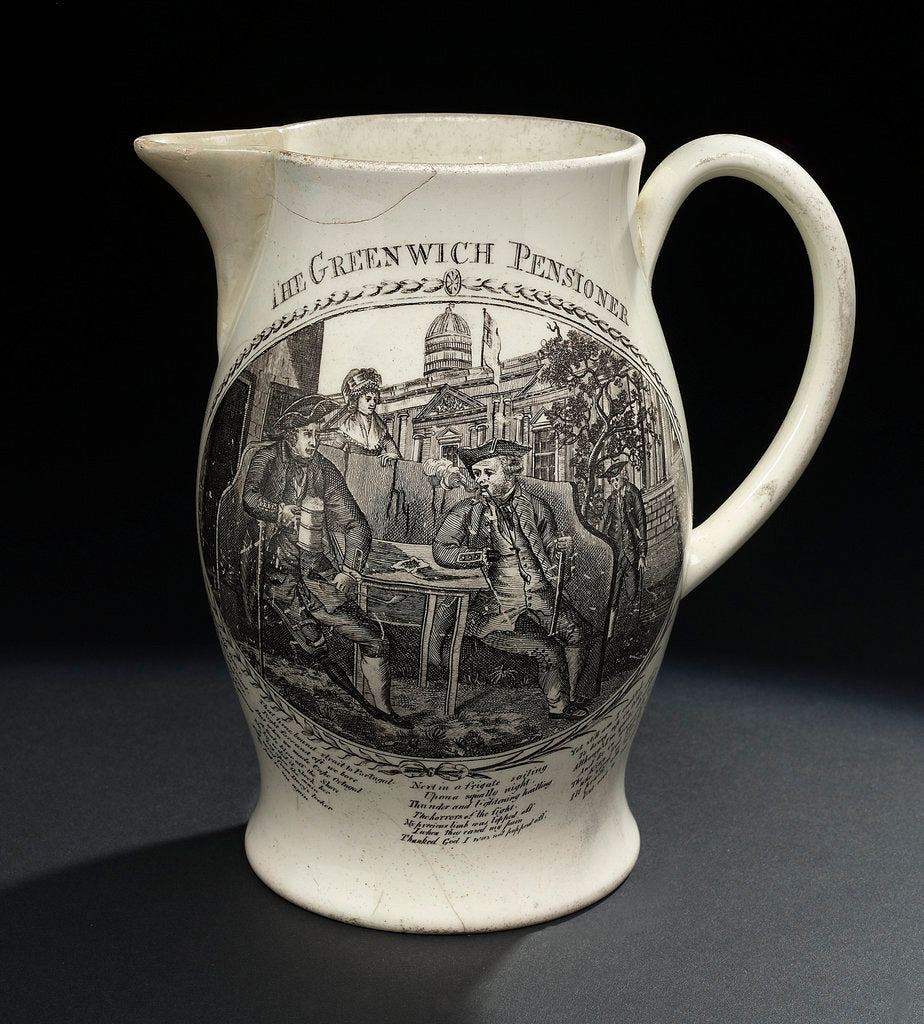 Detail of Creamware jug by unknown