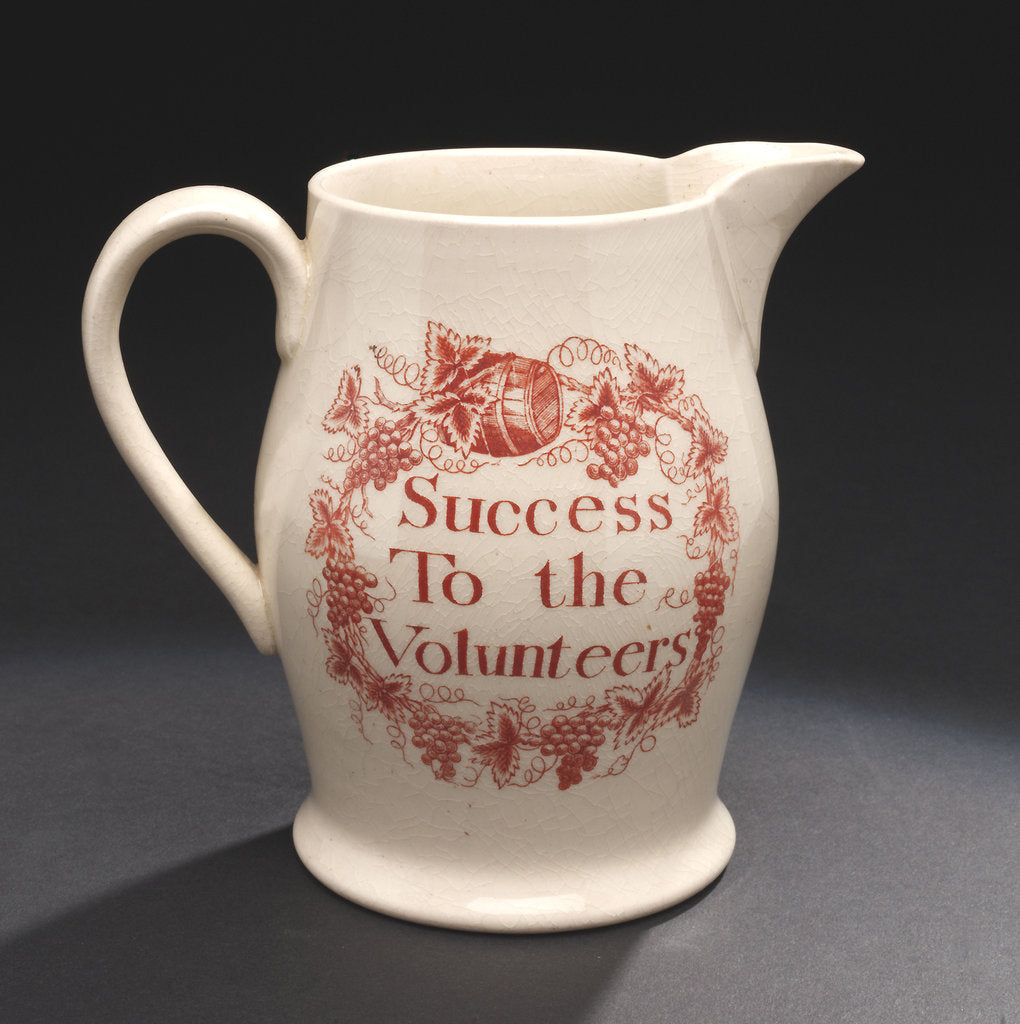 Detail of Creamware jug by unknown