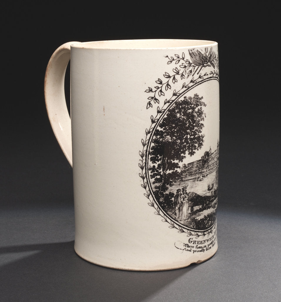 Detail of Creamware mug by unknown