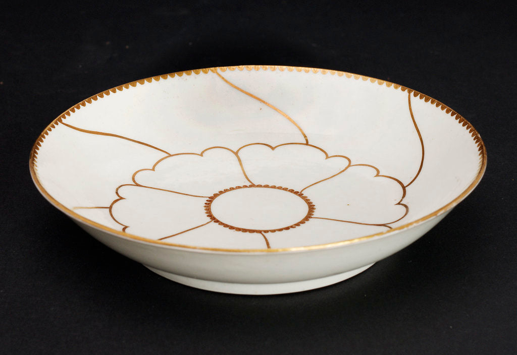 Detail of Saucer, part of a set reputedly belonging to Vice-Admiral Horatio Nelson (1758-1805) by John Wall