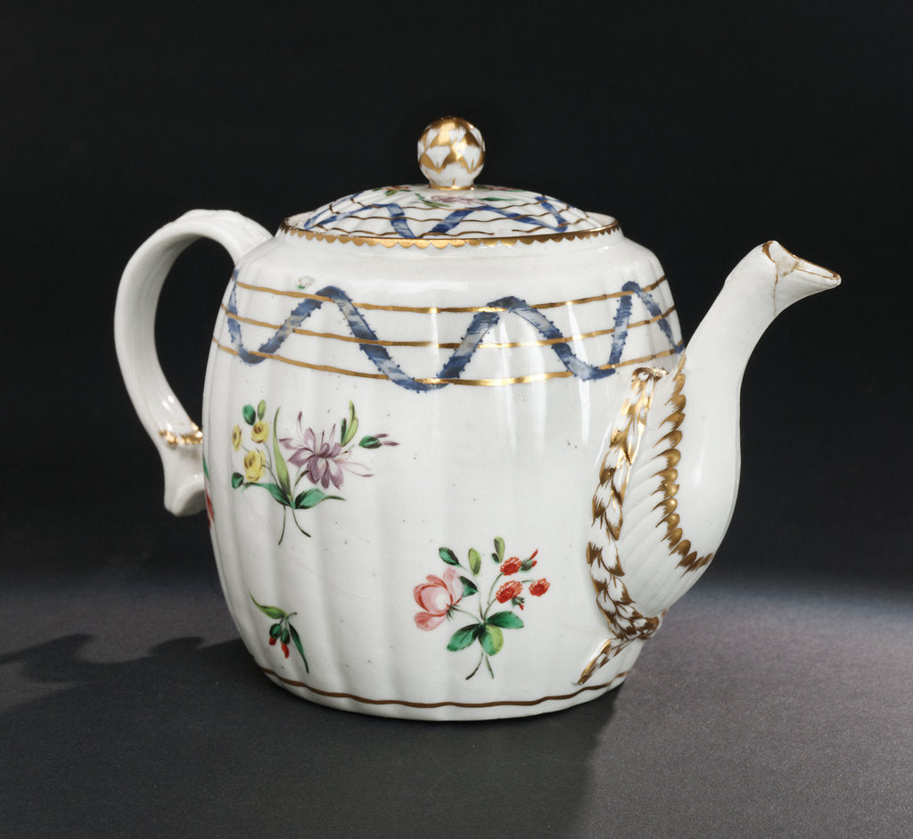 Detail of Teapot with lid and stand by Richard Champion