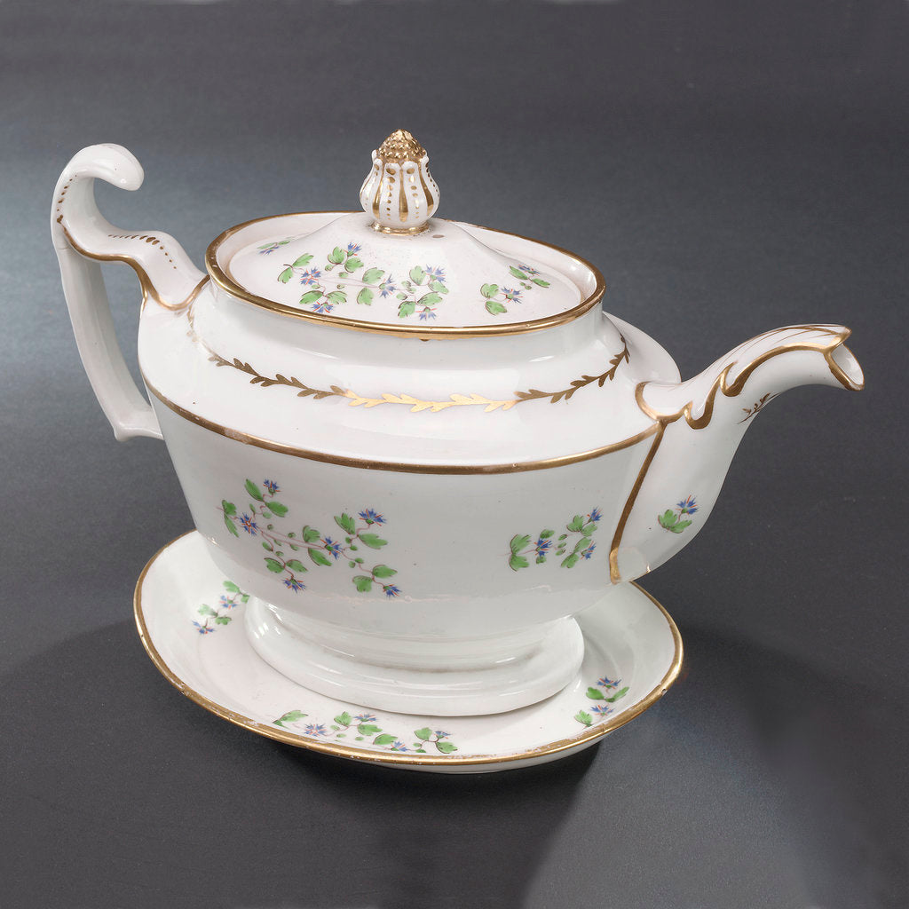 Detail of Teapot, part of a set reputedly belonging to Vice-Admiral Horatio Nelson (1758-1805) by John Rose & Co.