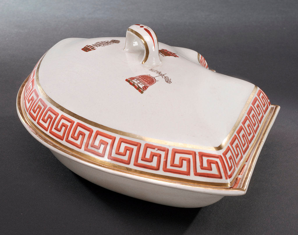 Detail of Creamware dish by Wilson