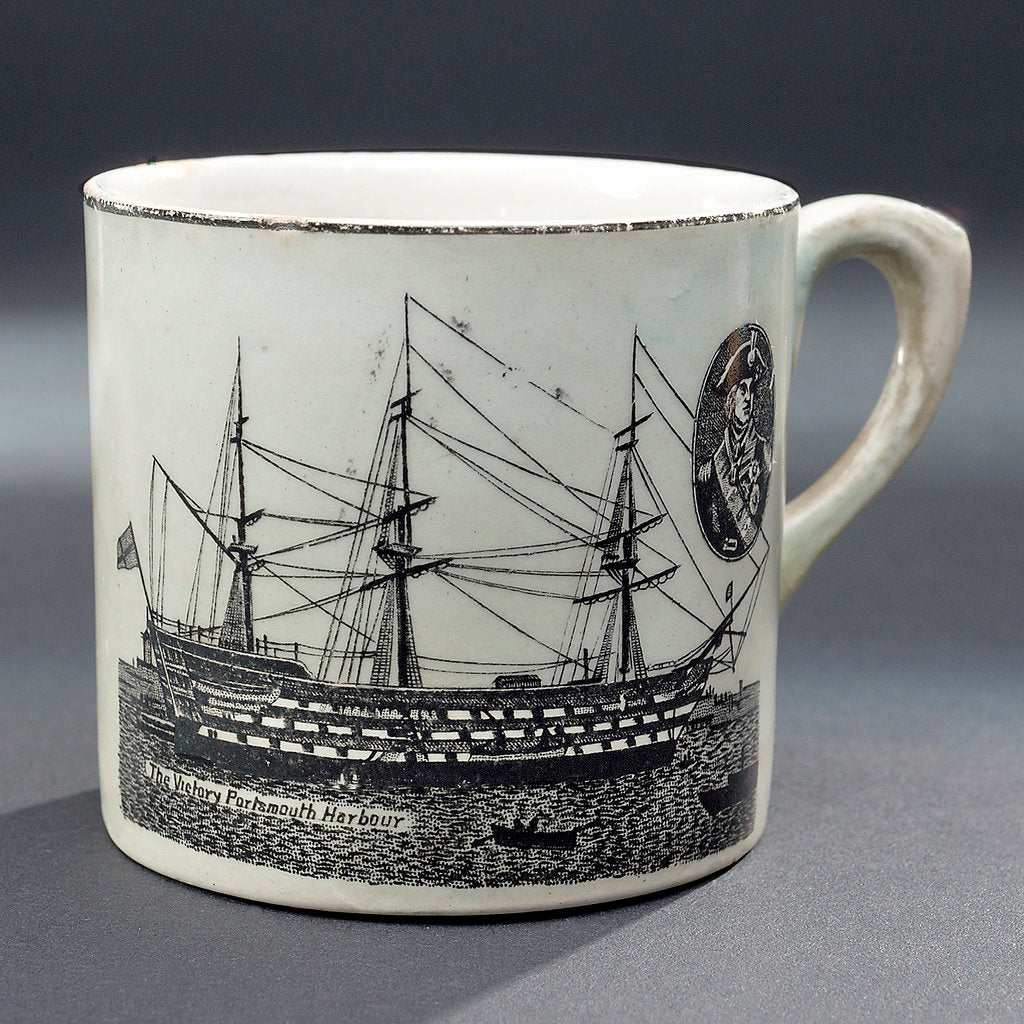 Detail of Creamware mug by unknown