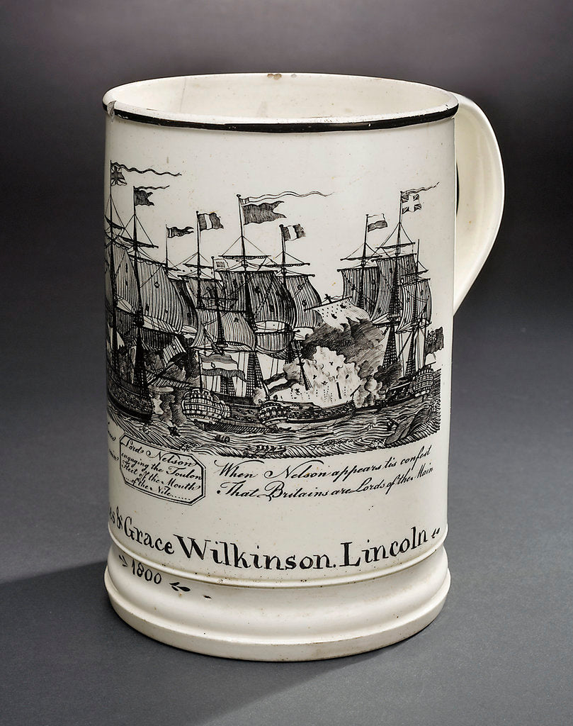Detail of Creamware mug by unknown
