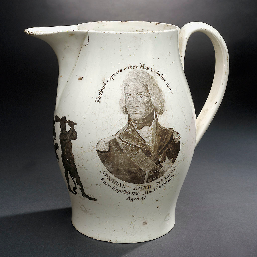 Detail of Creamware jug by unknown