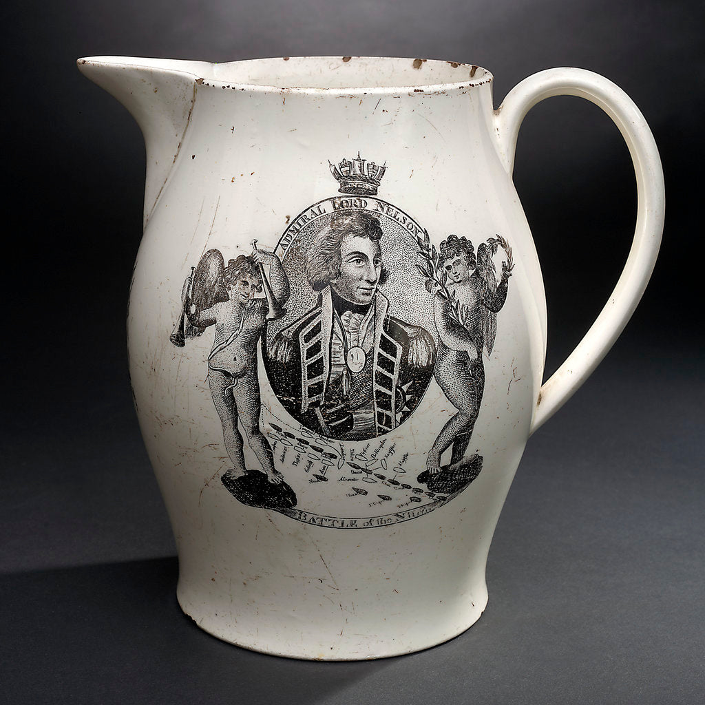 Detail of Creamware jug by unknown