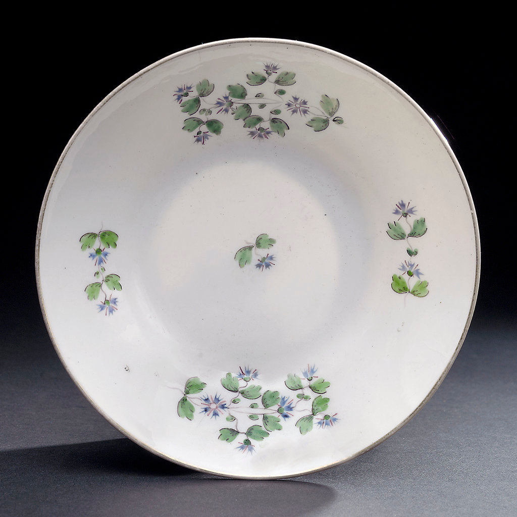 Detail of Saucer, part of a set reputedly belonging to Vice-Admiral Horatio Nelson (1758-1805) by John Rose & Co.