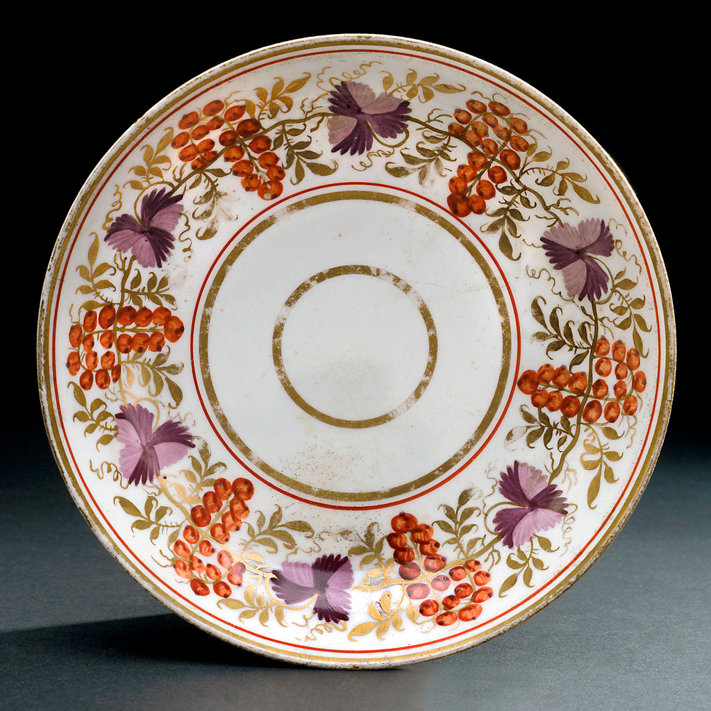 Detail of Saucer, part of a set reputedly belonging to Vice-Admiral Horatio Nelson (1758-1805) by unknown