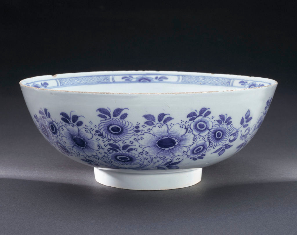Detail of Delftware ship bowl by unknown