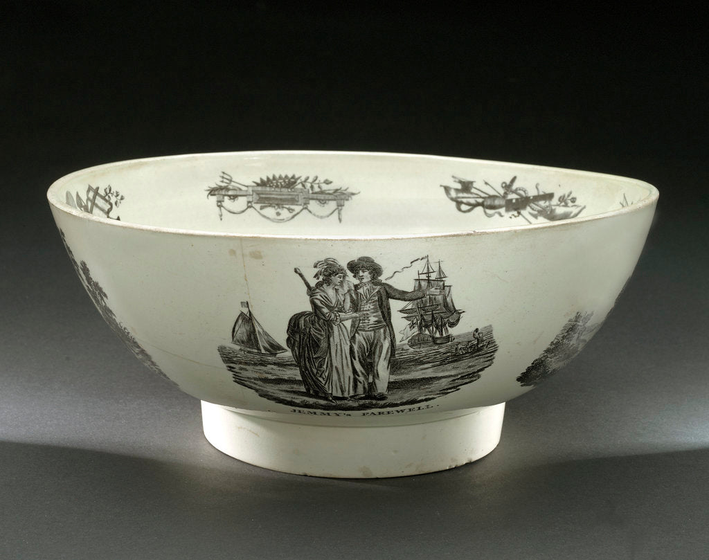 Detail of Creamware bowl by unknown