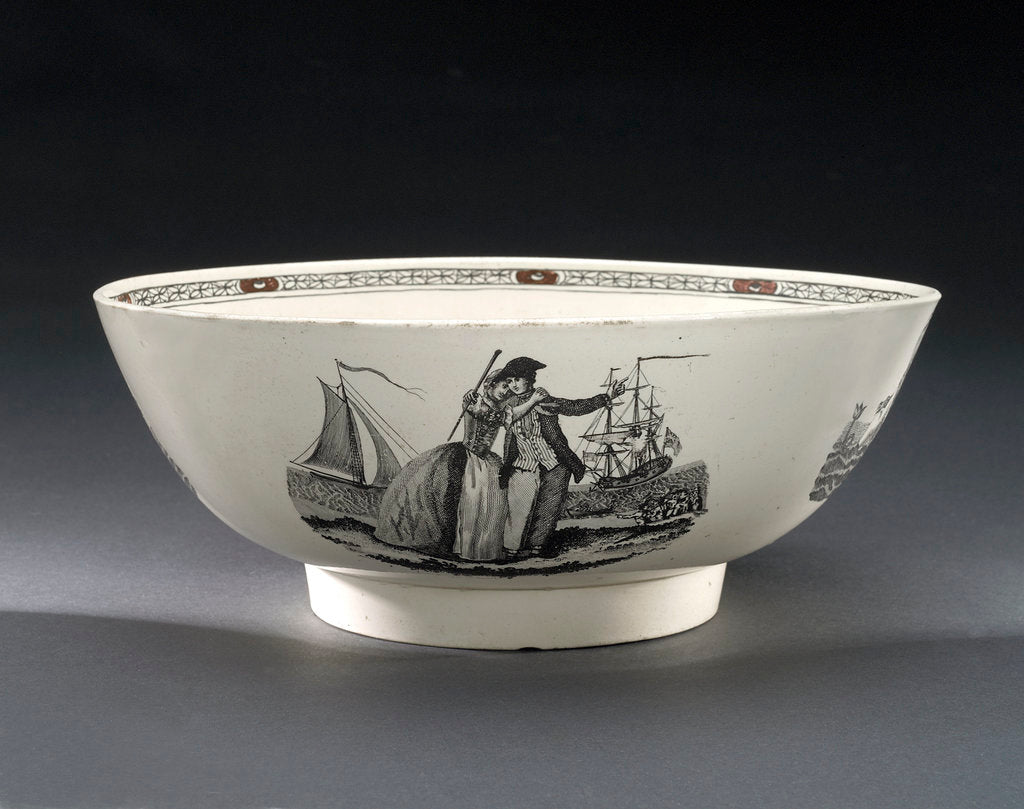Detail of Creamware bowl by unknown