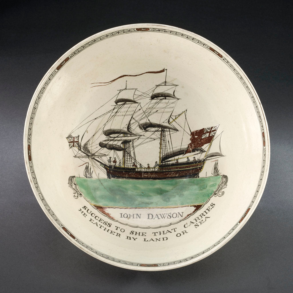 Detail of Creamware bowl by unknown
