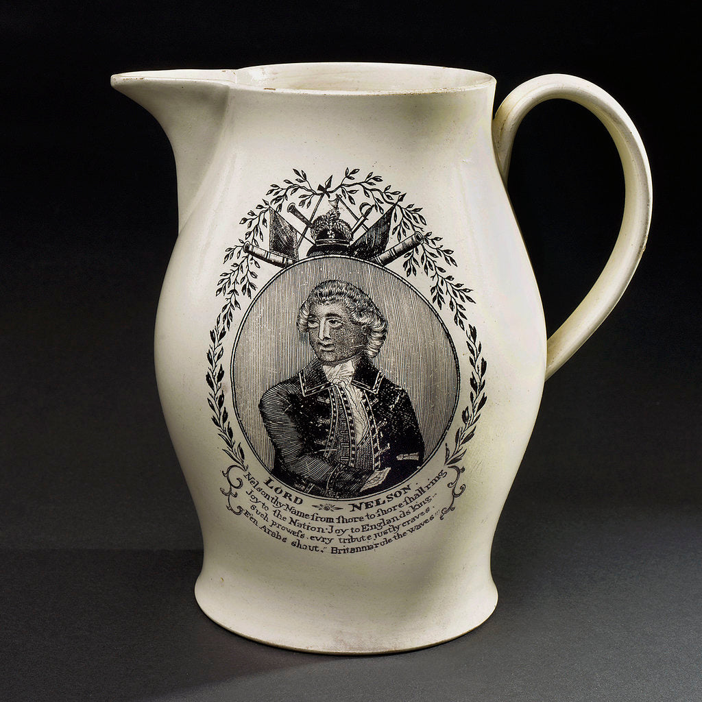 Detail of Creamware jug by unknown