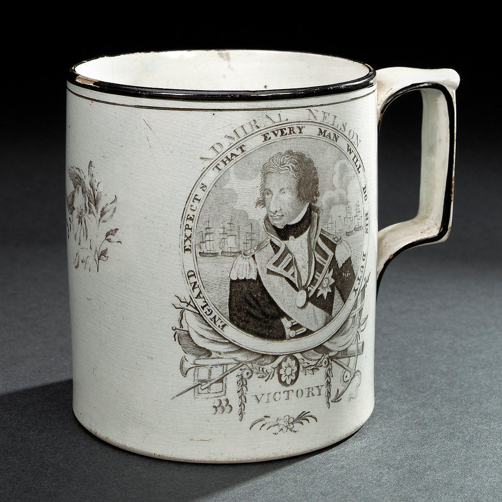 Detail of Creamware mug by unknown