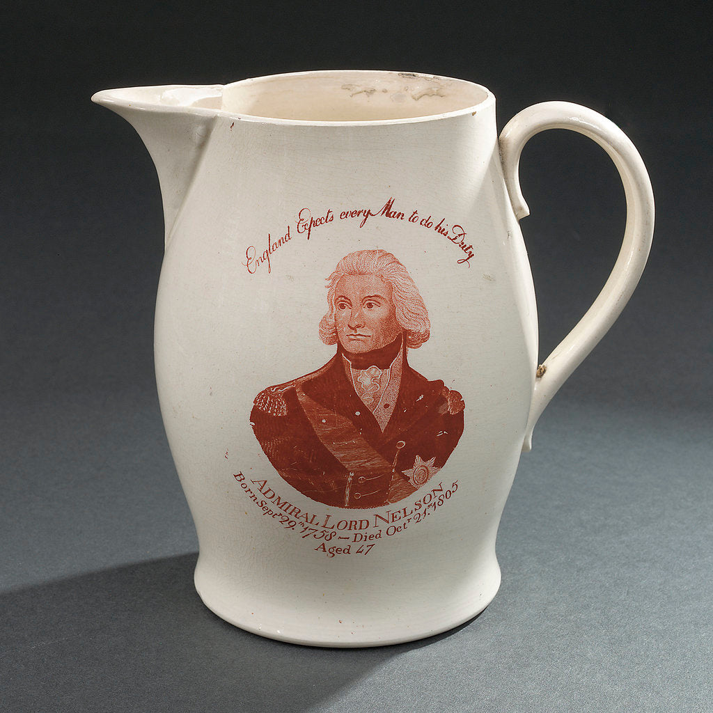 Detail of Creamware jug by unknown