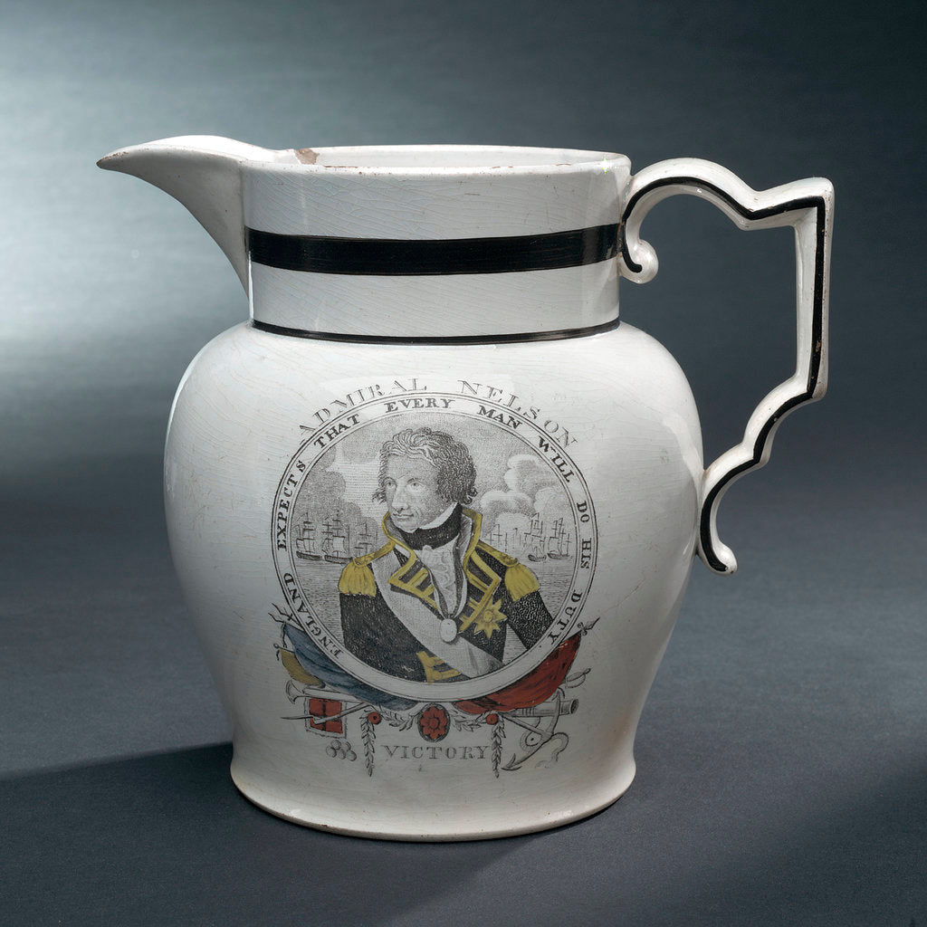 Detail of Pearlware jug by unknown