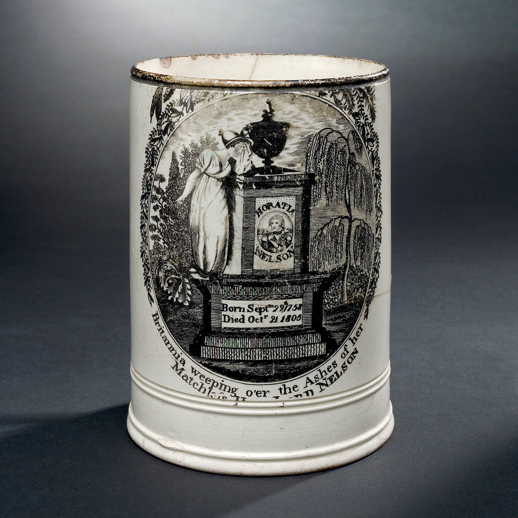 Detail of Creamware mug by unknown