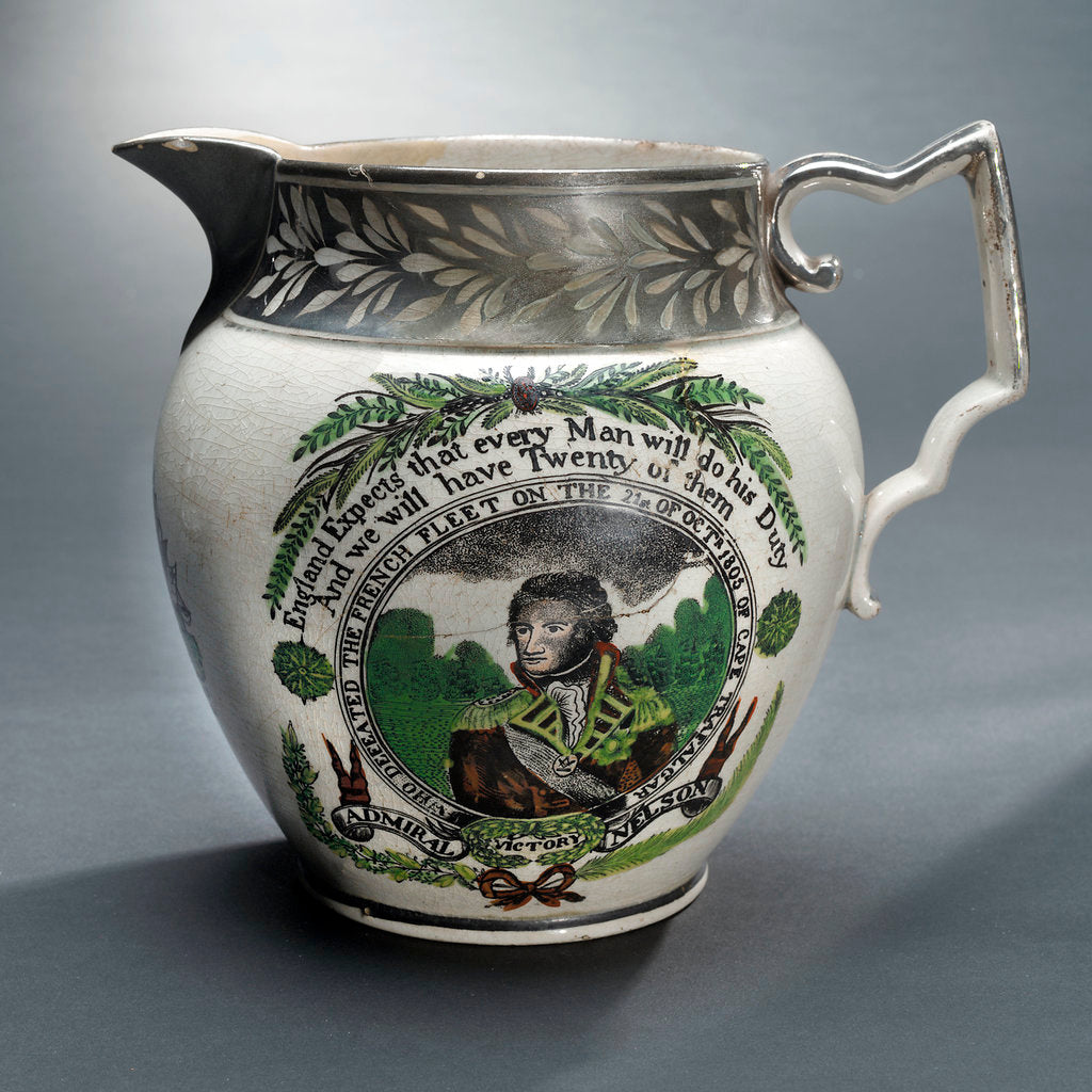 Detail of Creamware jug by unknown