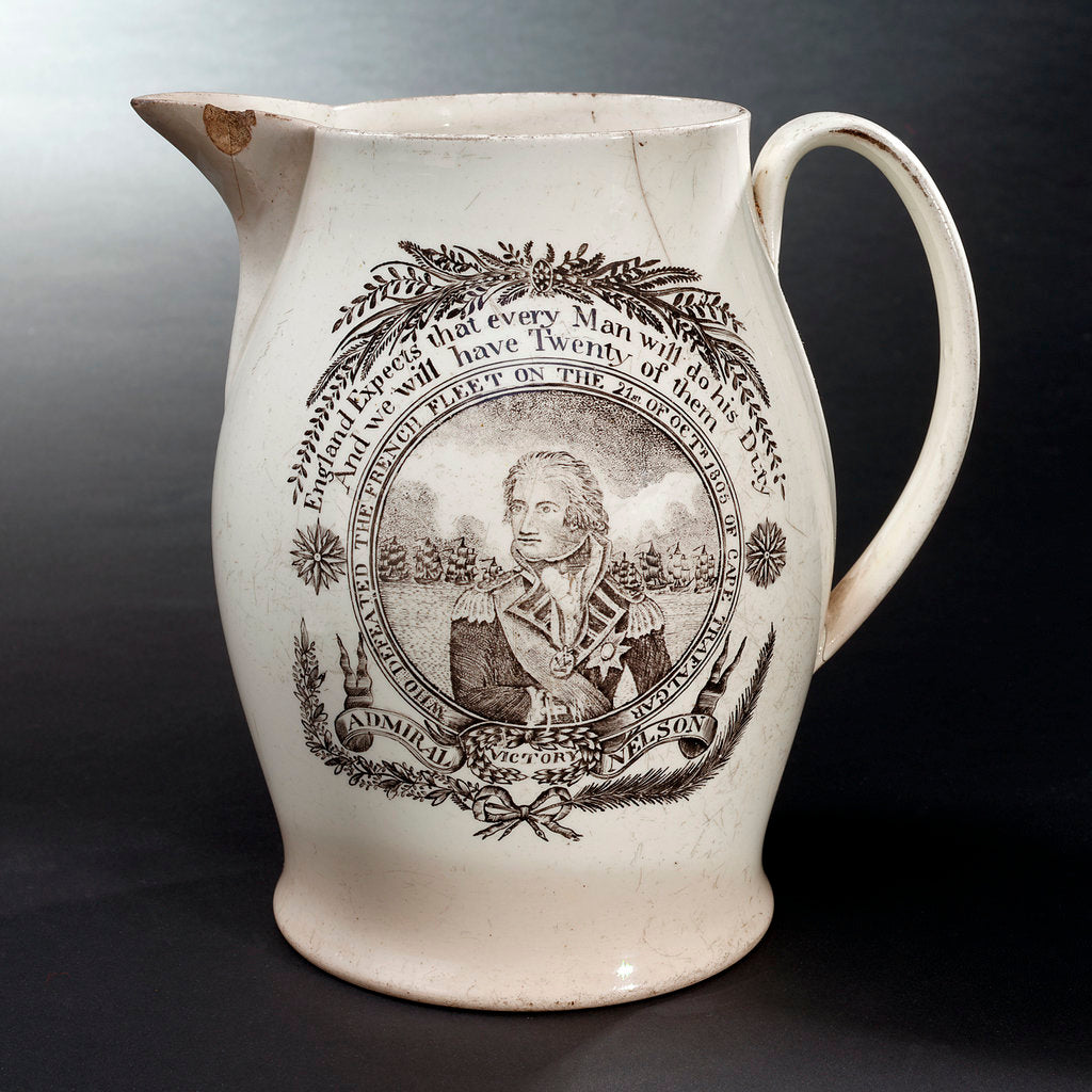 Detail of Creamware jug by unknown