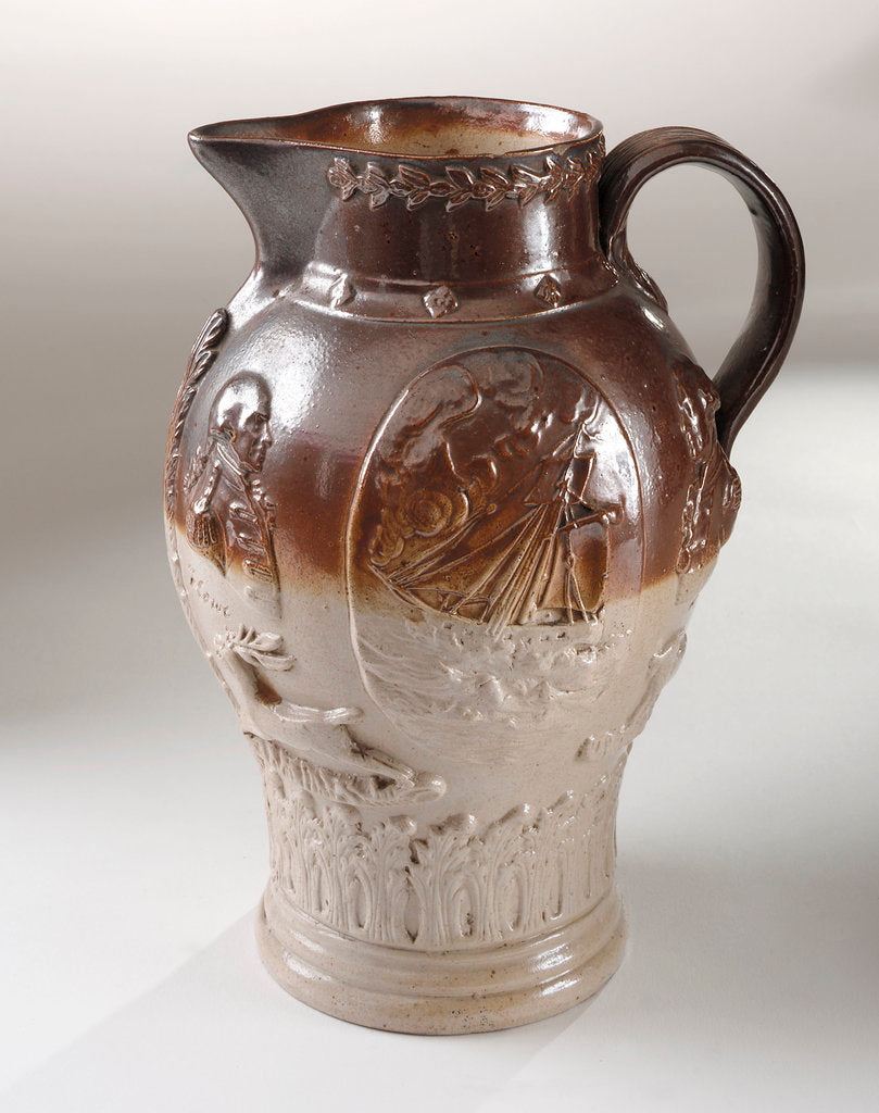 Detail of Stoneware jug by John De Vaere