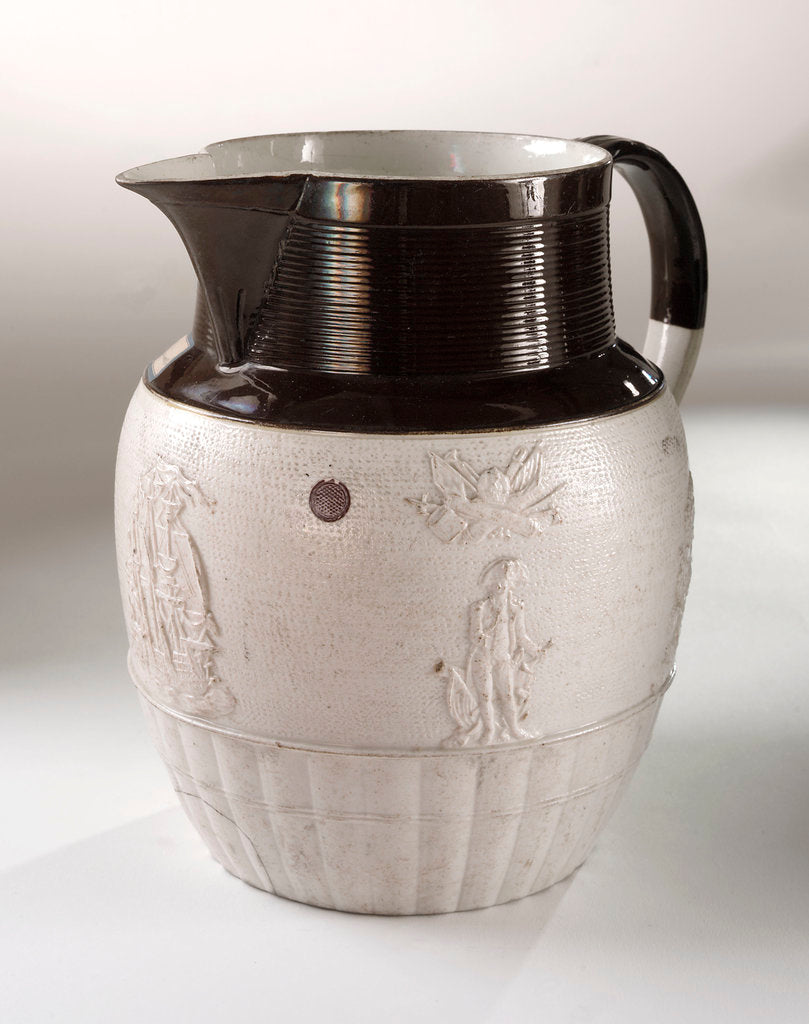 Detail of Stoneware jug by T. & J. Hollins