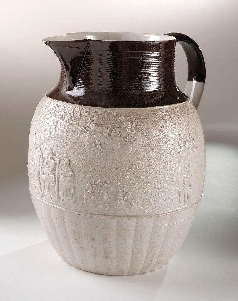 Detail of Stoneware jug by T. & J. Hollins