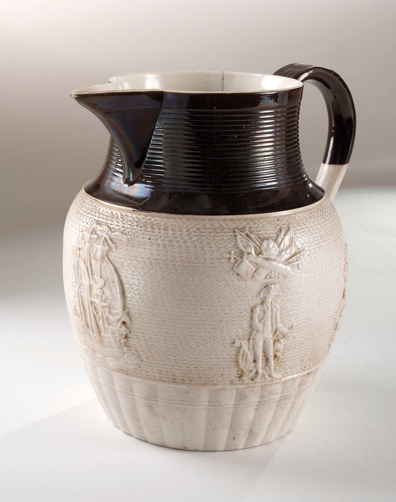 Detail of Stoneware jug by T. & J. Hollins