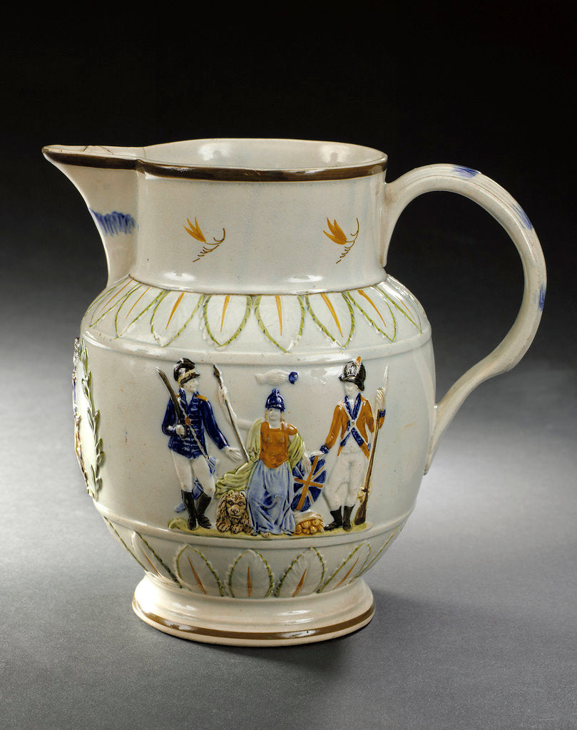 Detail of Pratt ware jug by unknown