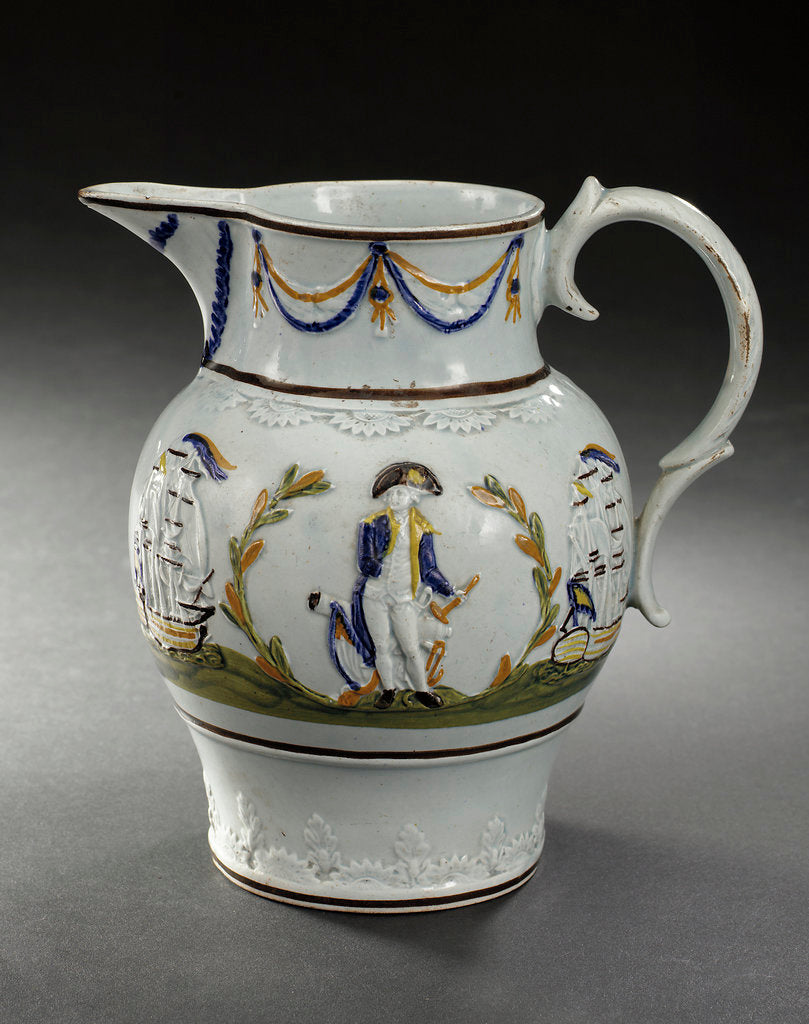 Detail of Pratt ware jug by unknown