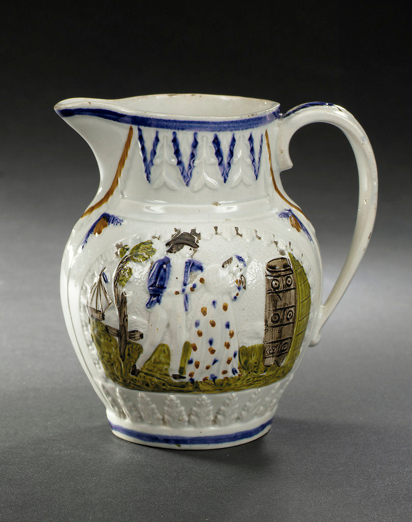 Detail of Pratt ware jug by unknown