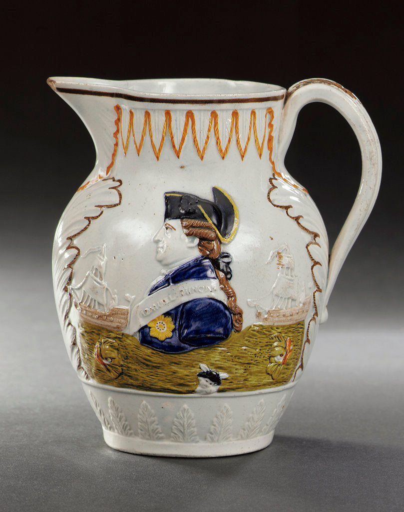 Detail of Pratt ware jug by unknown