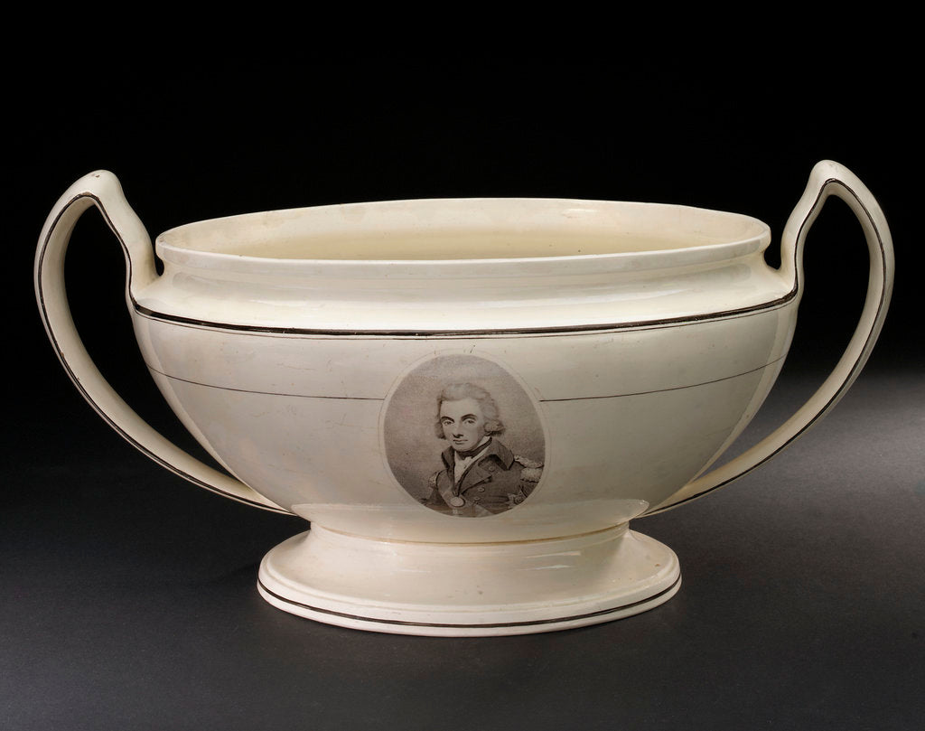 Detail of Creamware soup tureen by Worthington