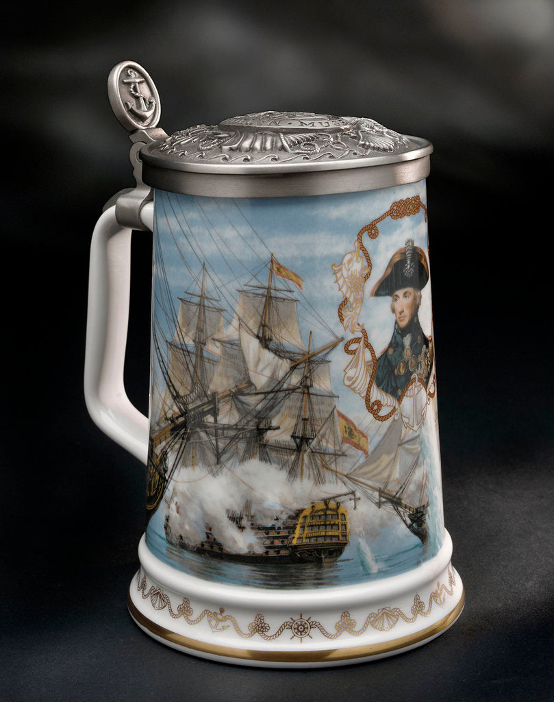 Detail of Bone china tankard by Worcester Royal Porcelain Co