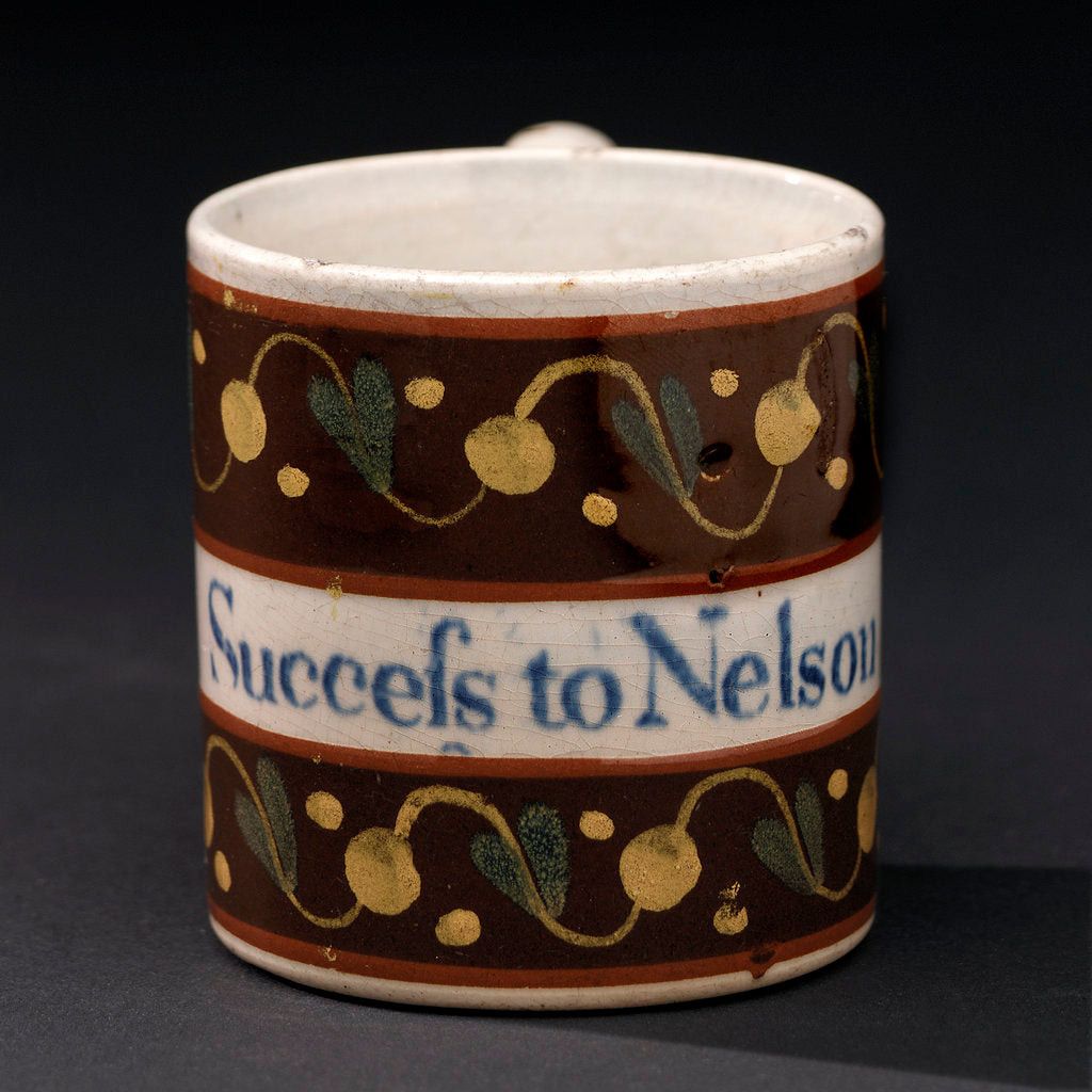 Detail of Creamware mug by unknown