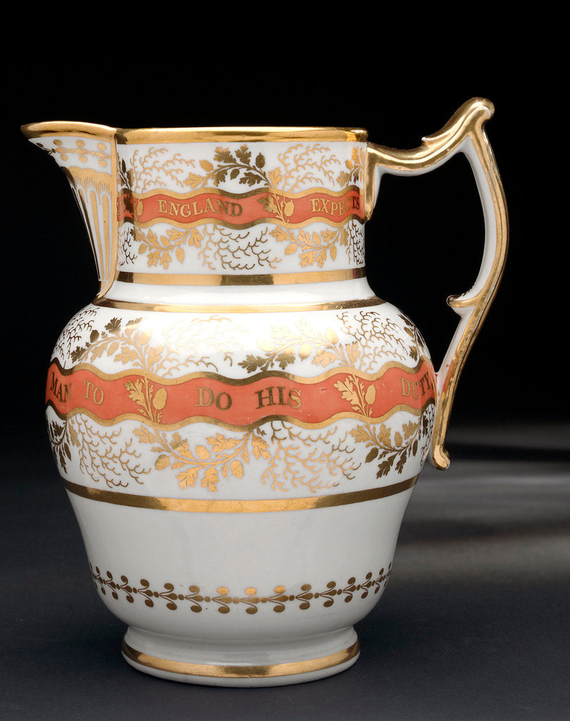 Detail of Porcelain jug by Flight & Barr