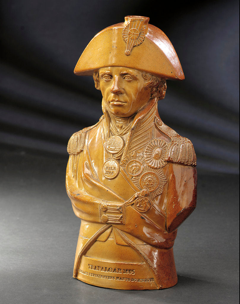 Detail of Gin bottle by Doulton & Watts