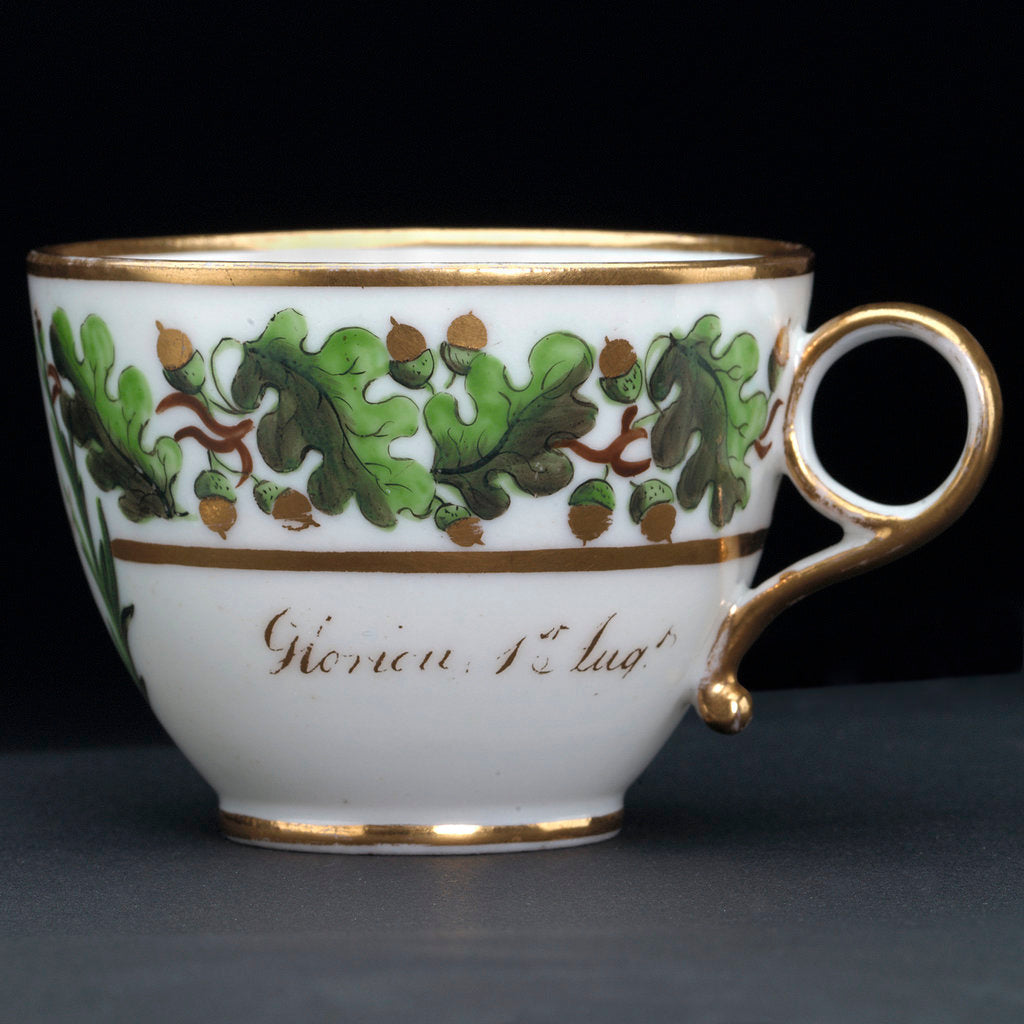 Detail of Teacup, part of a tea service that belonged to Vice-Admiral Horatio Nelson (1758-1805). by unknown