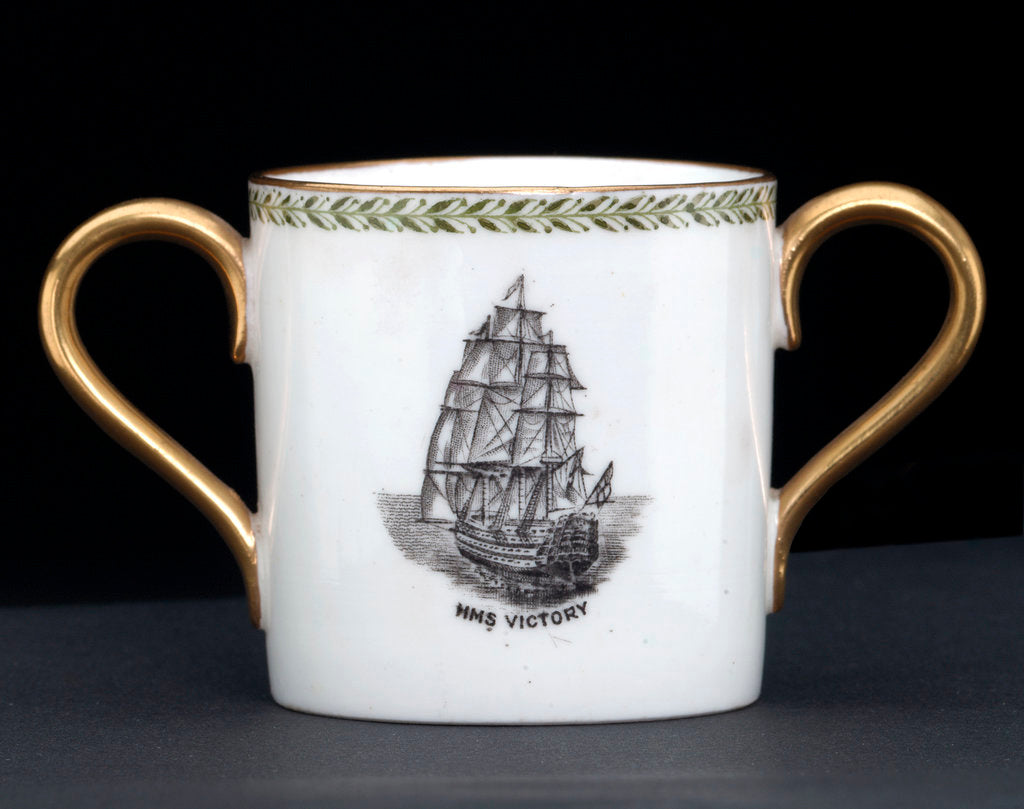 Detail of Loving cup commemorating the Trafalgar centenary by Josiah Wedgwood & Sons Ltd.