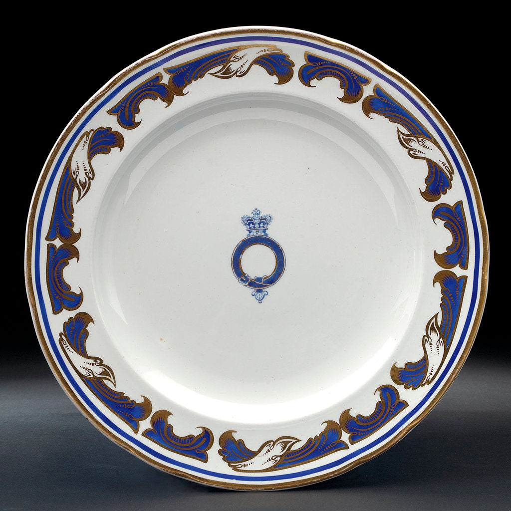 Detail of Plate used on HMY 'Victoria and Albert' (1899) by W.T. Copeland & Sons Ltd.