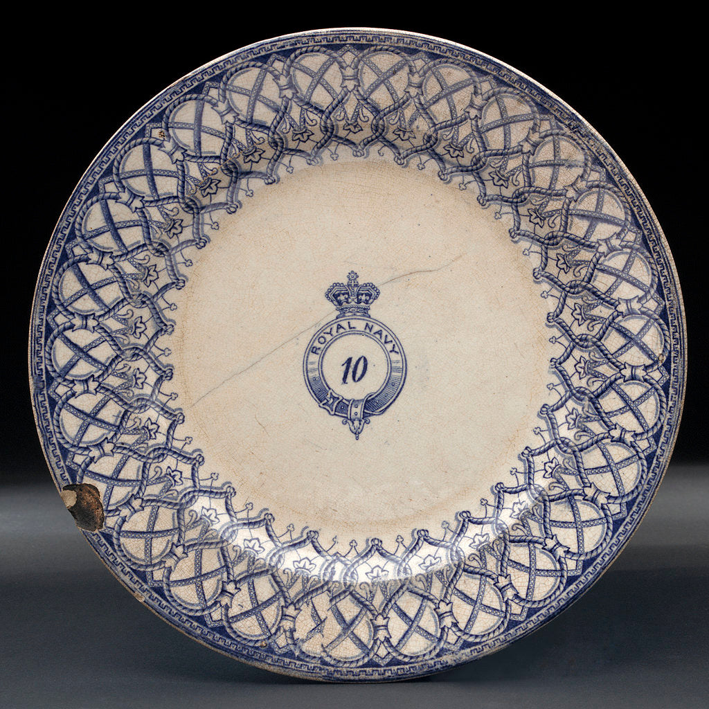 Detail of Earthenware mess plate by unknown