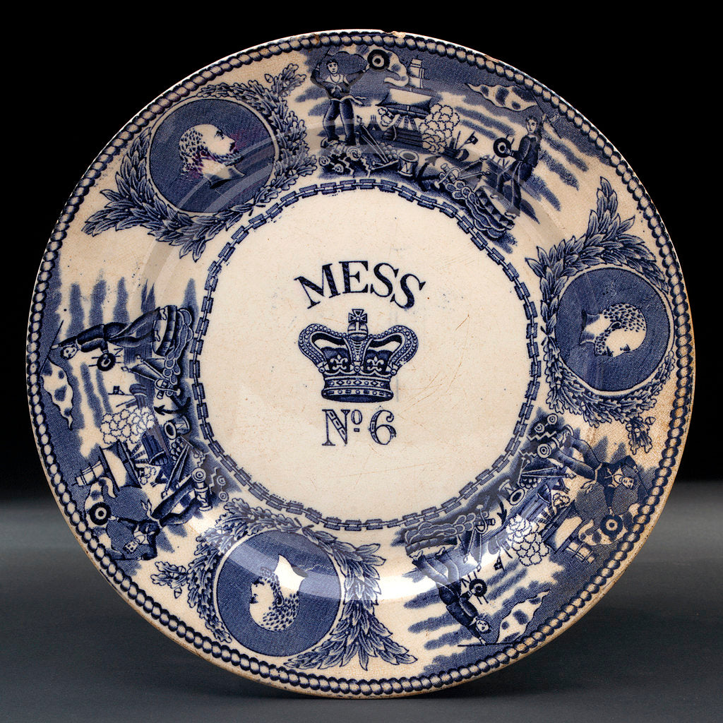 Detail of Earthenware mess plate by unknown