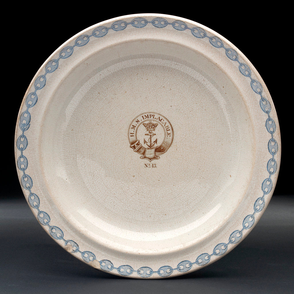 Detail of Earthenware mess plate by unknown