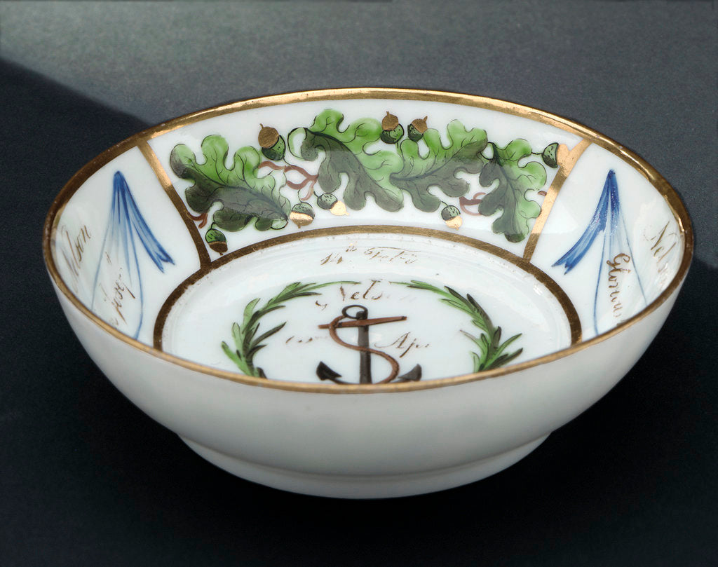 Detail of Saucer, part of a tea service that belonged to Vice-Admiral Horatio Nelson (1758-1805). by unknown