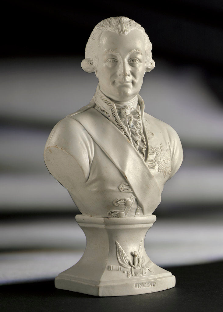 Detail of Bust of Admiral of the Fleet John Jervis, 1st Earl of  St Vincent (1735-1823) by Worthington