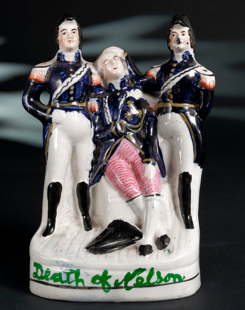 Detail of Staffordshire figure group representing the death of Nelson by unknown