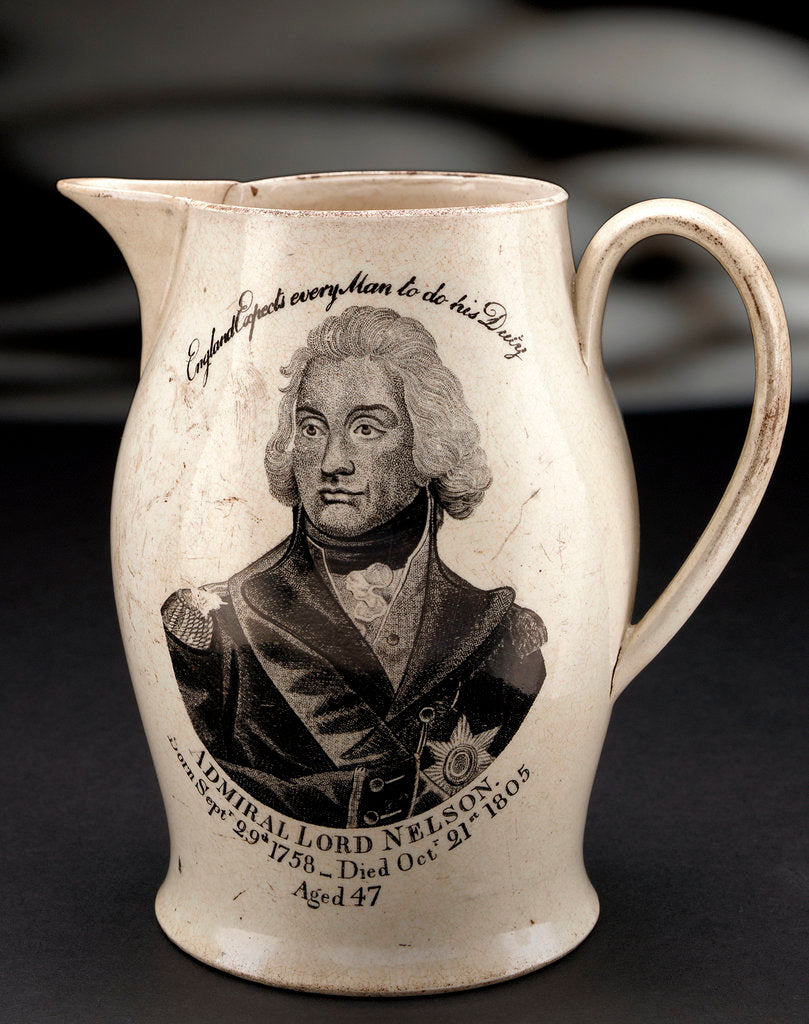 Detail of Creamware jug by unknown